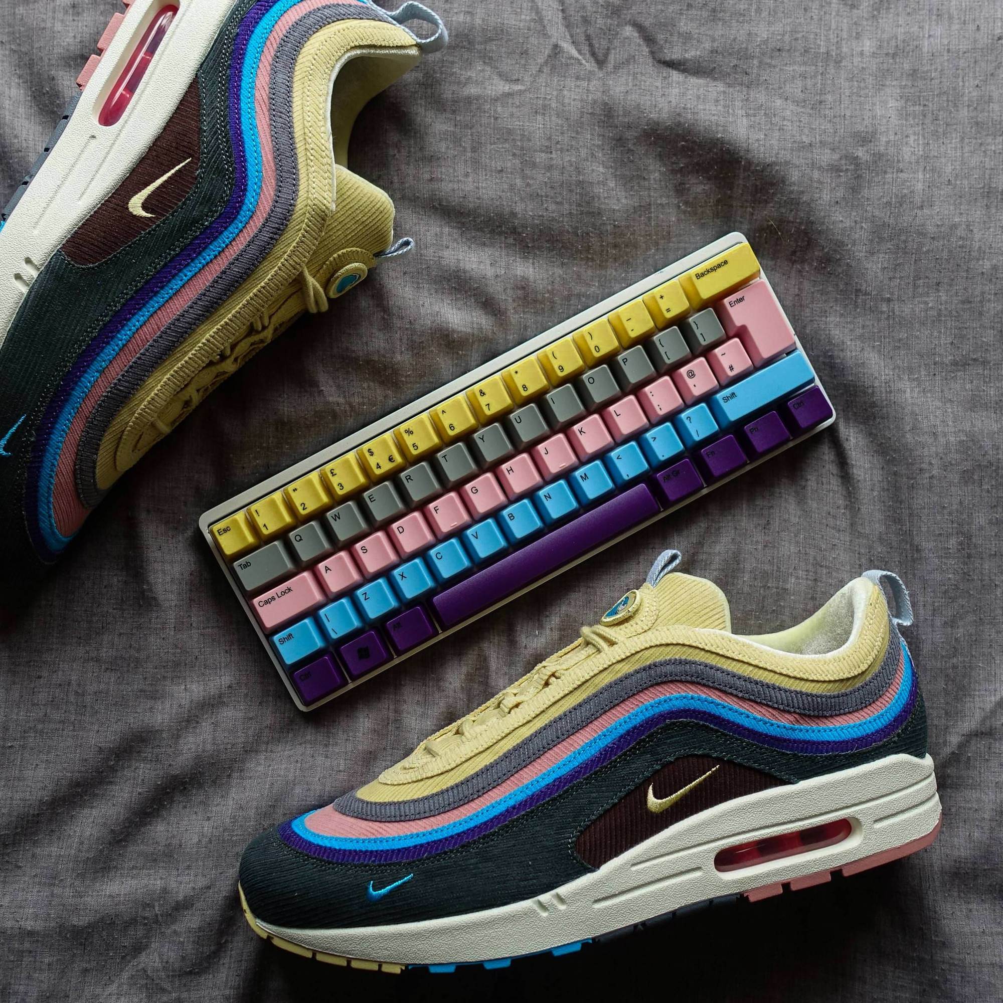 shoes and keyboard